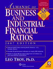 Cover of: Almanac of Business & Industrial Financial Ratios by Leo Troy