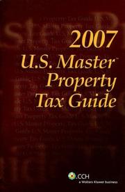 Cover of: U.S. Master Property Tax Guide (2007) (U.S. Master)