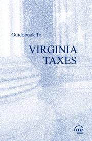 Cover of: Guidebook to Virginia Taxes (2008) (Cch State Guidebooks) by Cch State Tax Law