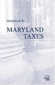 Cover of: Guidebook to Maryland Taxes (2008) (Cch State Guidebooks) by Cch State Tax Law