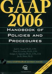Cover of: GAAP 2006 Handbook of Policies and Procedures (Gaap Handbook of Policies and Procedures)