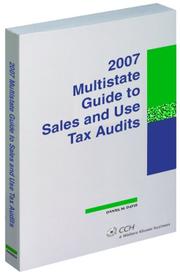 Cover of: Multistate Guide to Sales and Use Tax Audits