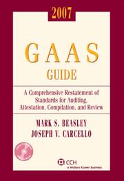 Cover of: GAAS Guide, 2007 (with CD-ROM) by Joseph V. Carcello, Mark S. Beasley