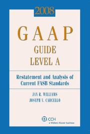 Cover of: GAAP Guide Level A (2008) (Miller Gaap Guide) by Jan R. Williams