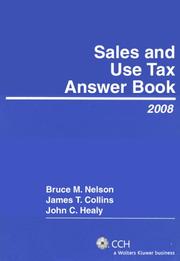 Cover of: Sales and Use Tax Answer Book (2008) (Answer Books)