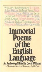 Cover of: Immortal Poems of the English Language by Oscar Williams