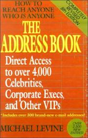 Cover of: Address Book by Michael Levine