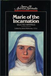 Cover of: Marie of the Incarnation: selected writings