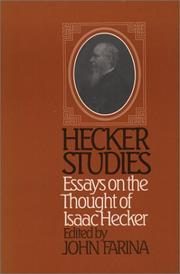 Cover of: Hecker studies: essays on the thought of Isaac Hecker