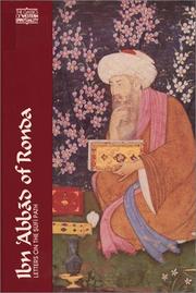 Cover of: Ibn ʻAbbād of Ronda by Muḥammad ibn Ibrāhīm Ibn ʻAbbād