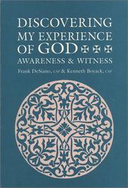 Cover of: Discovering my experience of God: awareness and witness