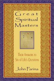 Cover of: Great Spiritual Masters: Their Answers to Six of Life's Questions