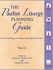 Cover of: The Paulist Liturgy Planning Guide by Lawrence Boadt