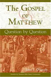 Cover of: The Gospel of Matthew by John F. O'Grady