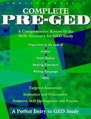 Cover of: Contemporary's complete pre-GED