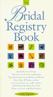 Cover of: The bridal registry book