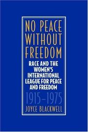 Cover of: No Peace Without Freedom by Joyce Blackwell