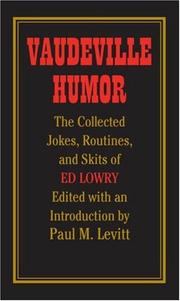 Cover of: Vaudeville Humor by Paul M. Levitt