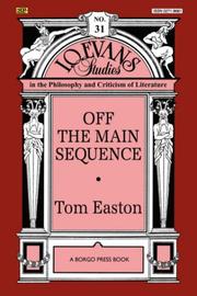 Cover of: Off the Main Sequence: I. O. Evans Studies in the Philosophy and Criticism of Literature, No. 31