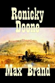 Cover of: Ronicky Doone by Frederick Faust