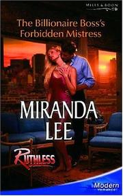 Cover of: The Billionaire Boss's Forbidden Mistress by Miranda Lee
