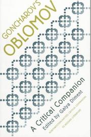 Cover of: Goncharov's "Oblomov": A Critical Companion (AATSEEL)