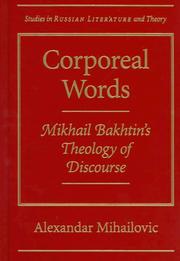 Cover of: Corporeal words | Alexandar Mihailovic