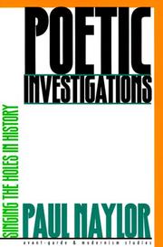 Cover of: Poetic investigations: singing the holes in history