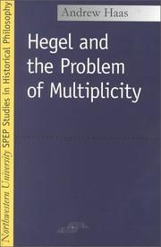 Hegel and the problem of multiplicity by Andrew Haas