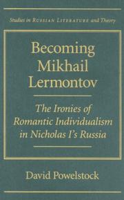 Cover of: Becoming Mikhail Lermontov by David Powelstock