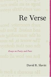 Cover of: Re verse: essays on poetry and poets