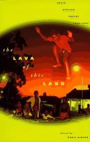 Cover of: The lava of this land by edited by Denis Hirson.
