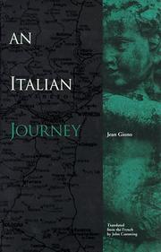 Cover of: An Italian journey by Jean Giono