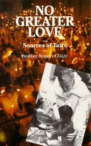 Cover of: No Greater Love: Sources of Taize