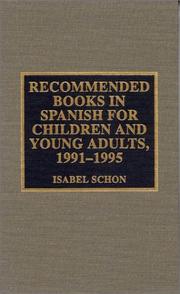 Cover of: Recommended Books in Spanish for Children and Young Adults by Isabel Schon