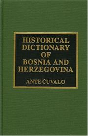 Cover of: Historical dictionary of Bosnia and Herzegovina by Ante Cuvalo