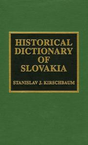 Cover of: Historical dictionary of Slovakia