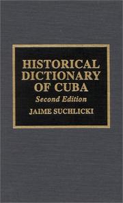 Cover of: Historical Dictionary of Cuba by Jaime Suchlicki
