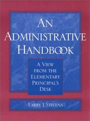 Cover of: An Administrative Handbook: A View from the Elementary Principal's Desk (Scarecrow Education Book)