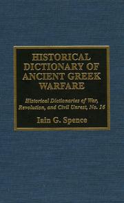 Cover of: Historical Dictionary of Ancient Greek Warfare