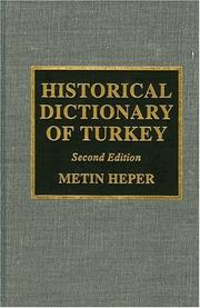 Cover of: Historical dictionary of Turkey by Metin Heper