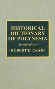 Cover of: Historical dictionary of Polynesia