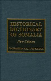 Cover of: Historical dictionary of Somalia
