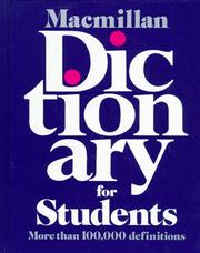 Cover of: Macmillan dictionary for students by William D. Halsey, editorial director.