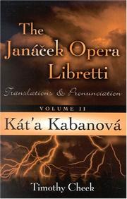 Cover of: Kat'a Kabanova: Translations and Pronunciation