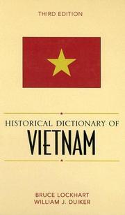 Cover of: Historical dictionary of Vietnam by Bruce McFarland Lockhart