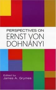Cover of: Perspectives on Ernst von Dohninyi by James A. Grymes