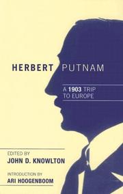 Cover of: Herbert Putnam: a 1903 trip to Europe
