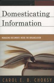 Cover of: Domesticating Information | Carol E. B. Choksy
