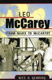 Cover of: Leo McCarey by Wes D. Gehring